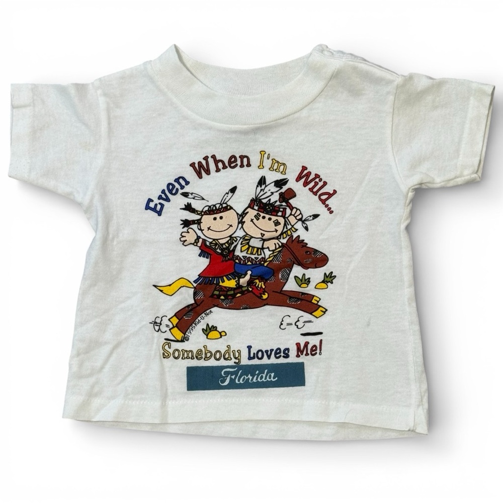 Vintage Somebody in Florida  Loves Me wild Toddler Shirt 12m